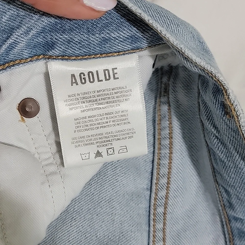 Agolde Riley Slim Crop jeans Sz 26 EUC - Picture 11 of 12